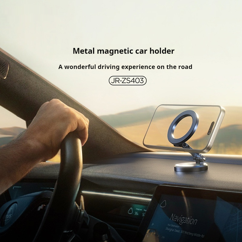 MagSafe-Compatible Foldable Car Phone Mount – 360° Rotation