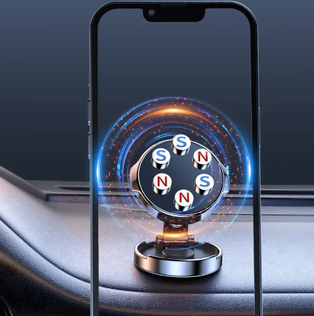 Foldable Magnetic Phone Holder with Adjustable Arm