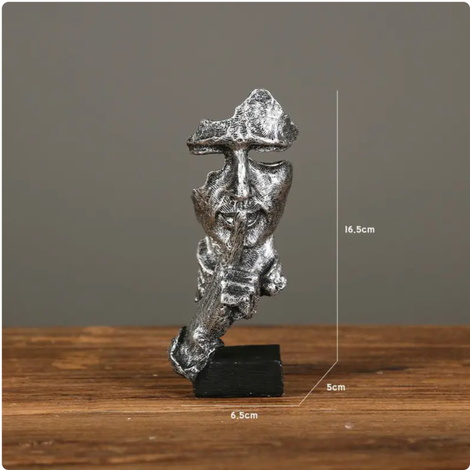 Abstract Face & Hand Sculpture – Modern Resin Decor