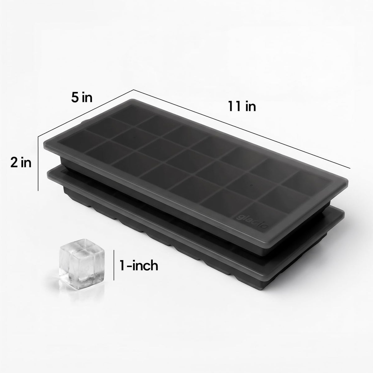 Ice Cube Tray with Lids, Small Silicone Molds for Cocktails & Drinks