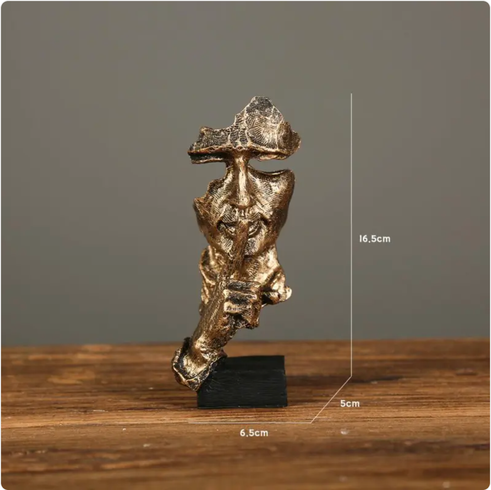 Abstract Face & Hand Sculpture – Modern Resin Decor
